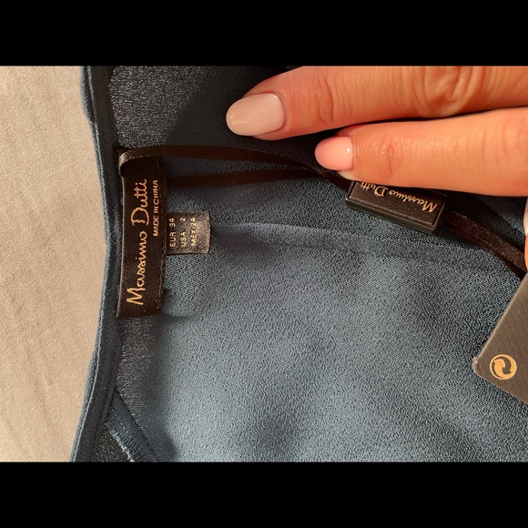 Massimo Dutti Maxi dress Blue Never wore size 34 - Picture 6 of 11